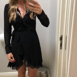 Black wrap dress